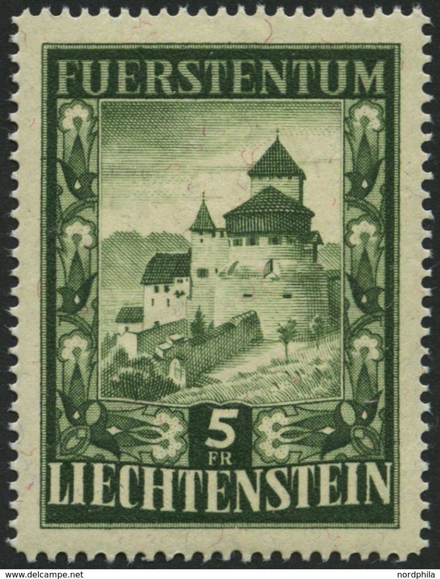 LIECHTENSTEIN 309 **, 1952, 5 Fr. Vaduz, Pracht, Mi. 250.- - Sonstige & Ohne Zuordnung