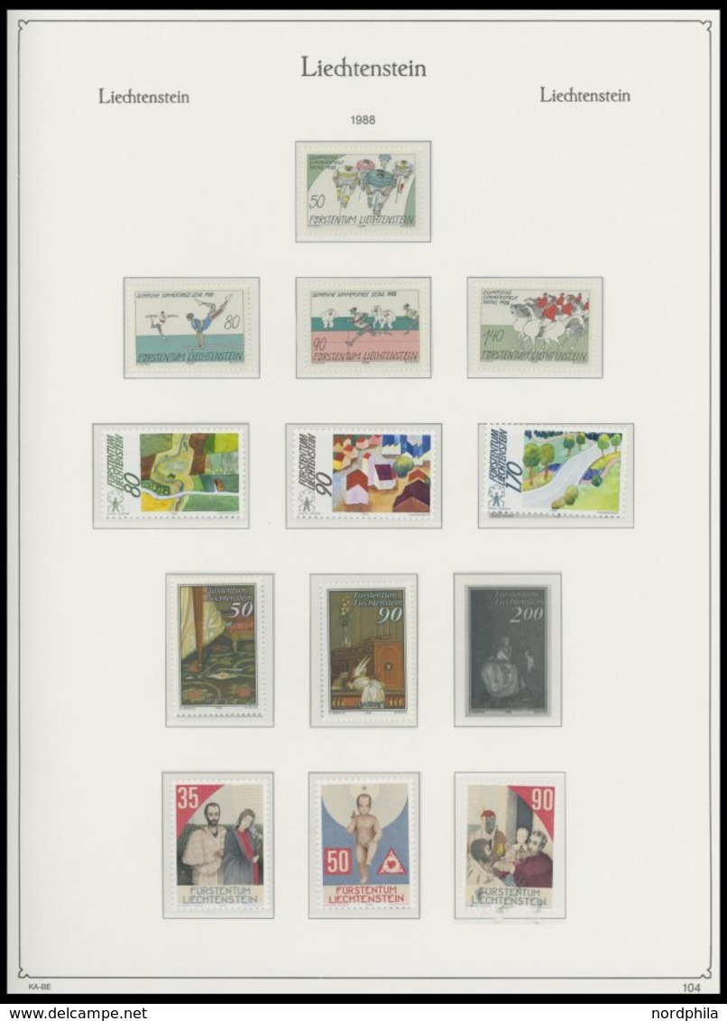 SAMMLUNGEN **, Fast Komplette Postfrische Sammlung Liechtenstein Von 1960-95 Im KA-BE Falzlosalbum, Prachterhaltung, Mi. - Lotes/Colecciones