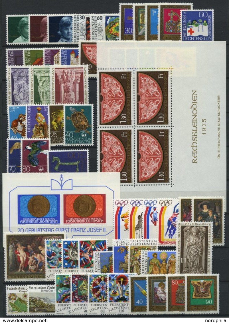 SAMMLUNGEN **, Komplette Postfrische Sammlung Liechtenstein Von 1971-80, Prachterhaltung - Lotes/Colecciones