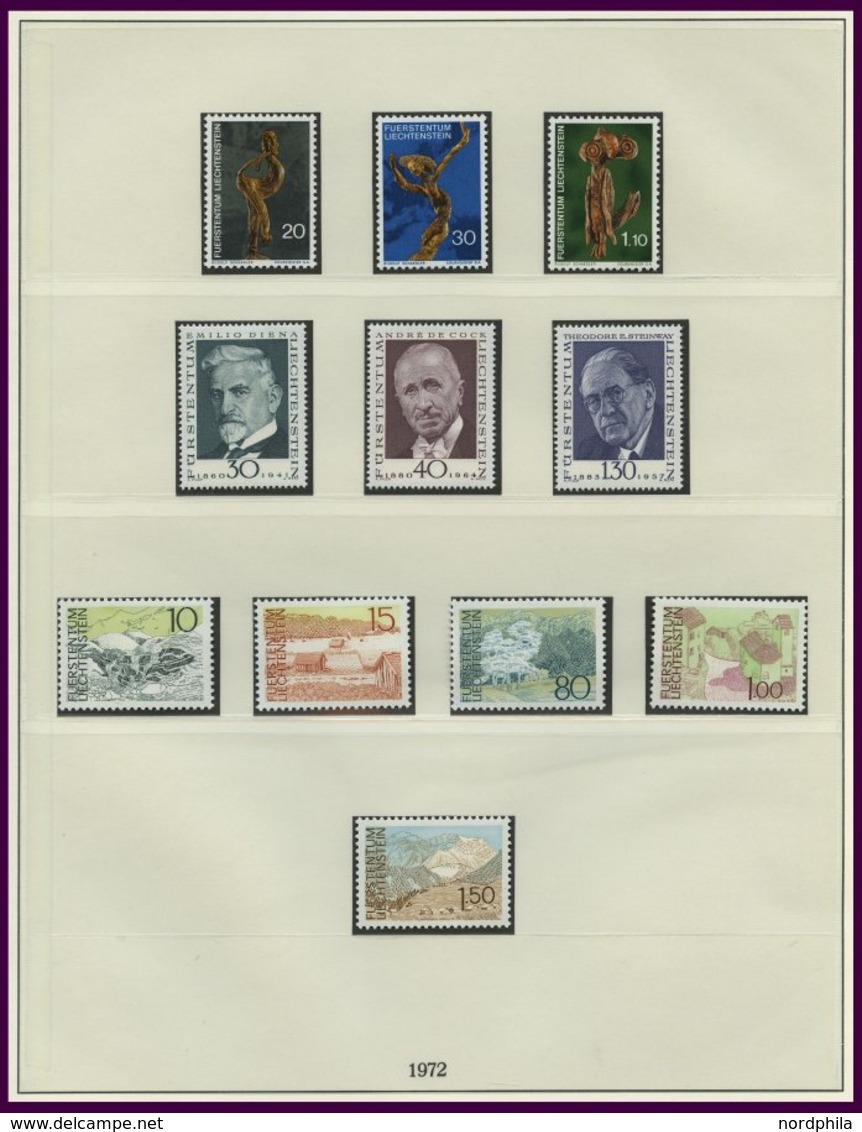 SAMMLUNGEN, LOTS **, Komplette Postfrische Sammlung Liechtenstein Von 1972-92 Im Lindner Falzlosalbum, Prachterhaltung - Collections
