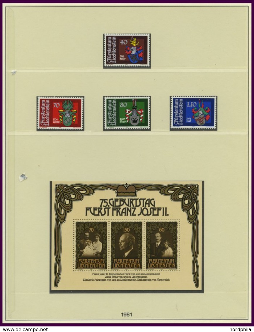 SAMMLUNGEN, LOTS **, Komplette Postfrische Sammlung Liechtenstein Von 1972-92 Im Lindner Falzlosalbum, Prachterhaltung - Collections