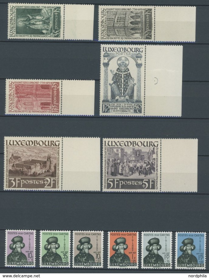 LUXEMBURG 309-20 **, 1938, Heiliger Willibrord Und Kinderhilfe, Postfrisch, 2 Prachtsätze, Mi. 90.- - Dienstmarken