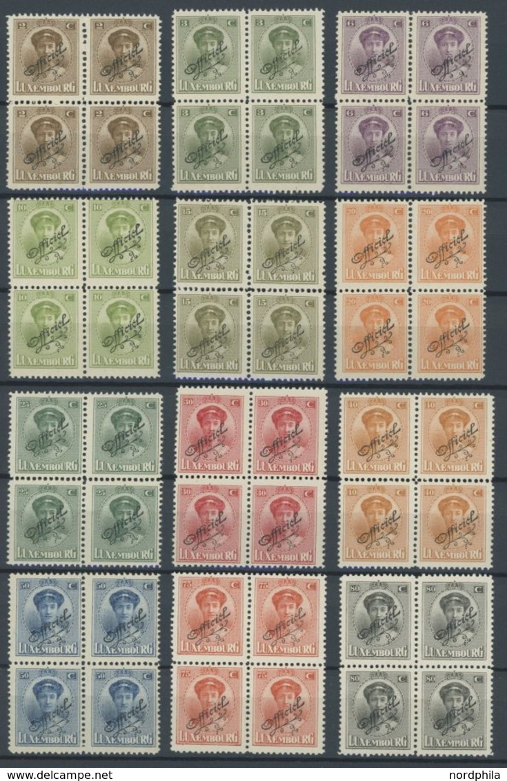 DIENSTMARKEN D 109-23 VB **, 1922, Officiel In Viererblocks, Postfrisch, Pracht, Mi. 260.- - Dienstmarken