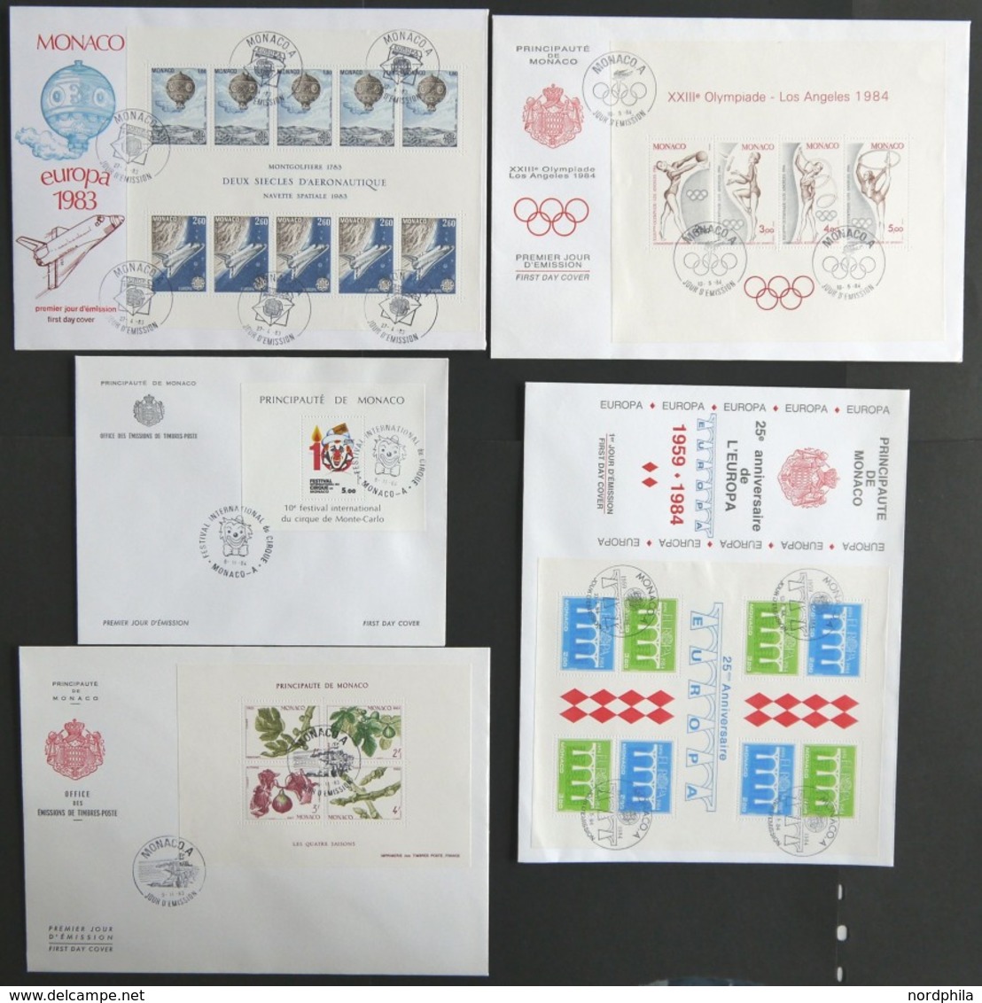 MONACO Bl. 17-27 BRIEF, 1981-84, Komplett Auf 11 FDC`s, Pracht - Sonstige & Ohne Zuordnung