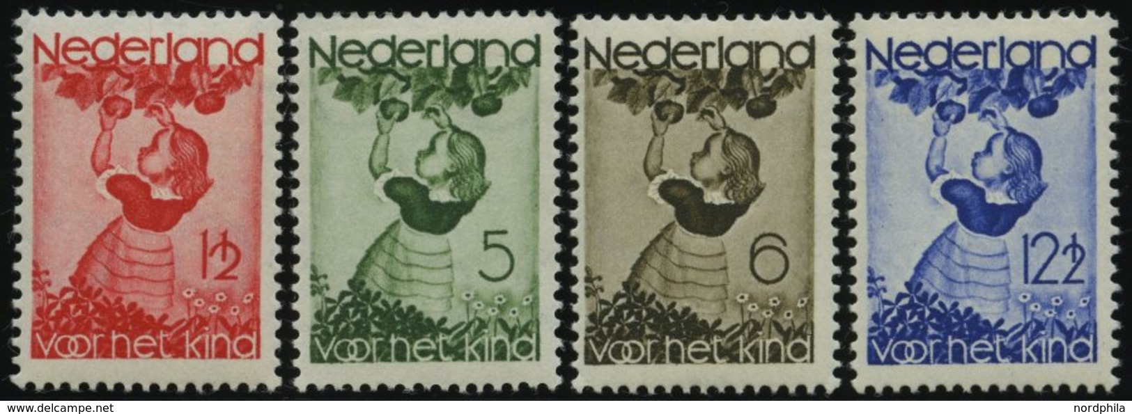 NIEDERLANDE 287-90 *, 1935, Voor Het Kind, Falzrest, Prachtsatz - Sonstige & Ohne Zuordnung