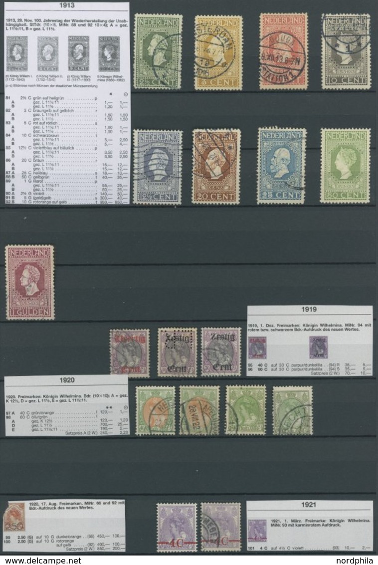 SAMMLUNGEN, LOTS **,o,* , 1852-1999, Anfängersammlung Niederlande In 3 Einsteckbüchern, Ohne Spitzenwerte, Aber Einige M - Collections