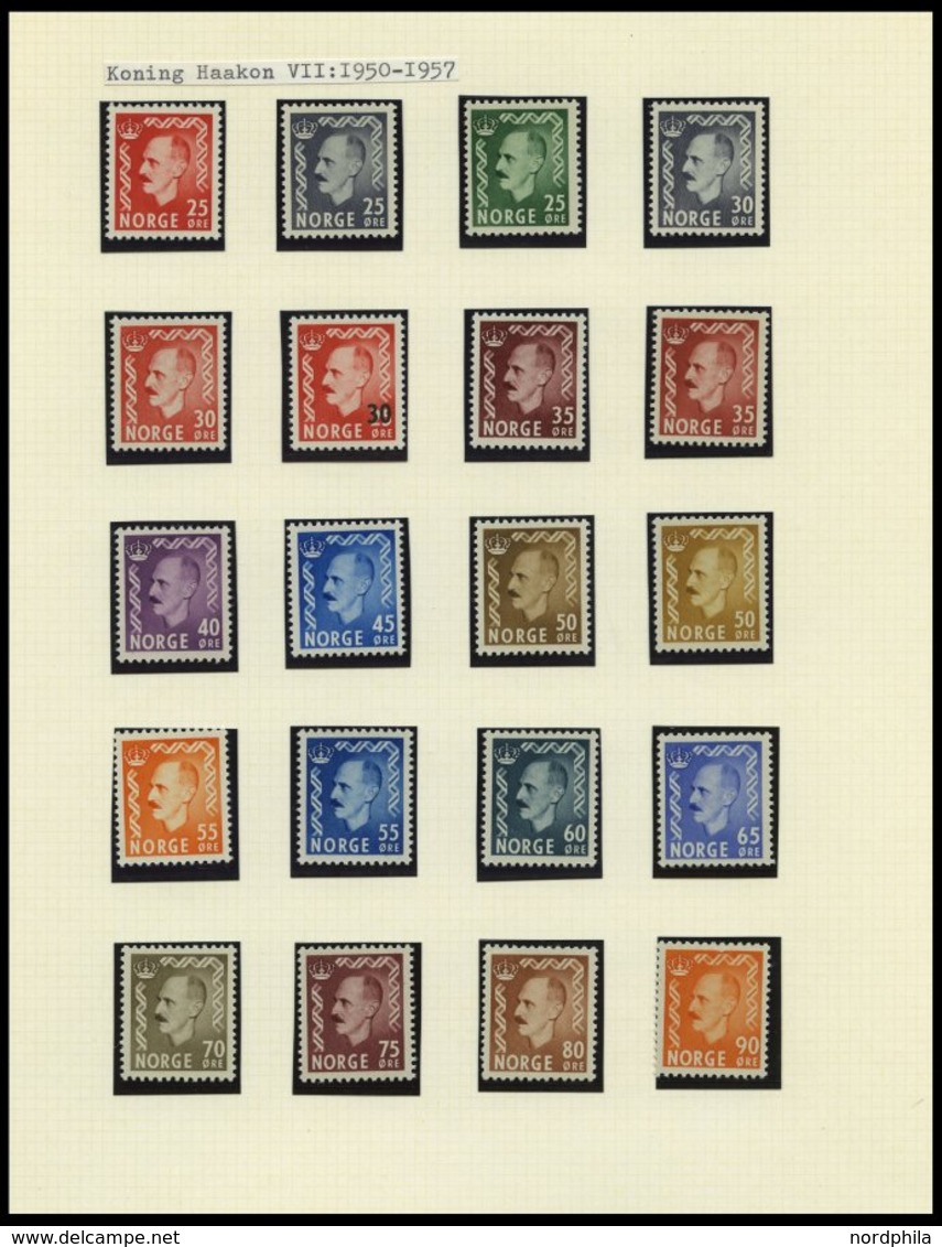 SAMMLUNGEN, LOTS **, Weitgehend Komplette Postfrische Sammlung Norwegen Von 1945-98 In 2 SAFE Alben, Prachterhaltung, Mi - Collections