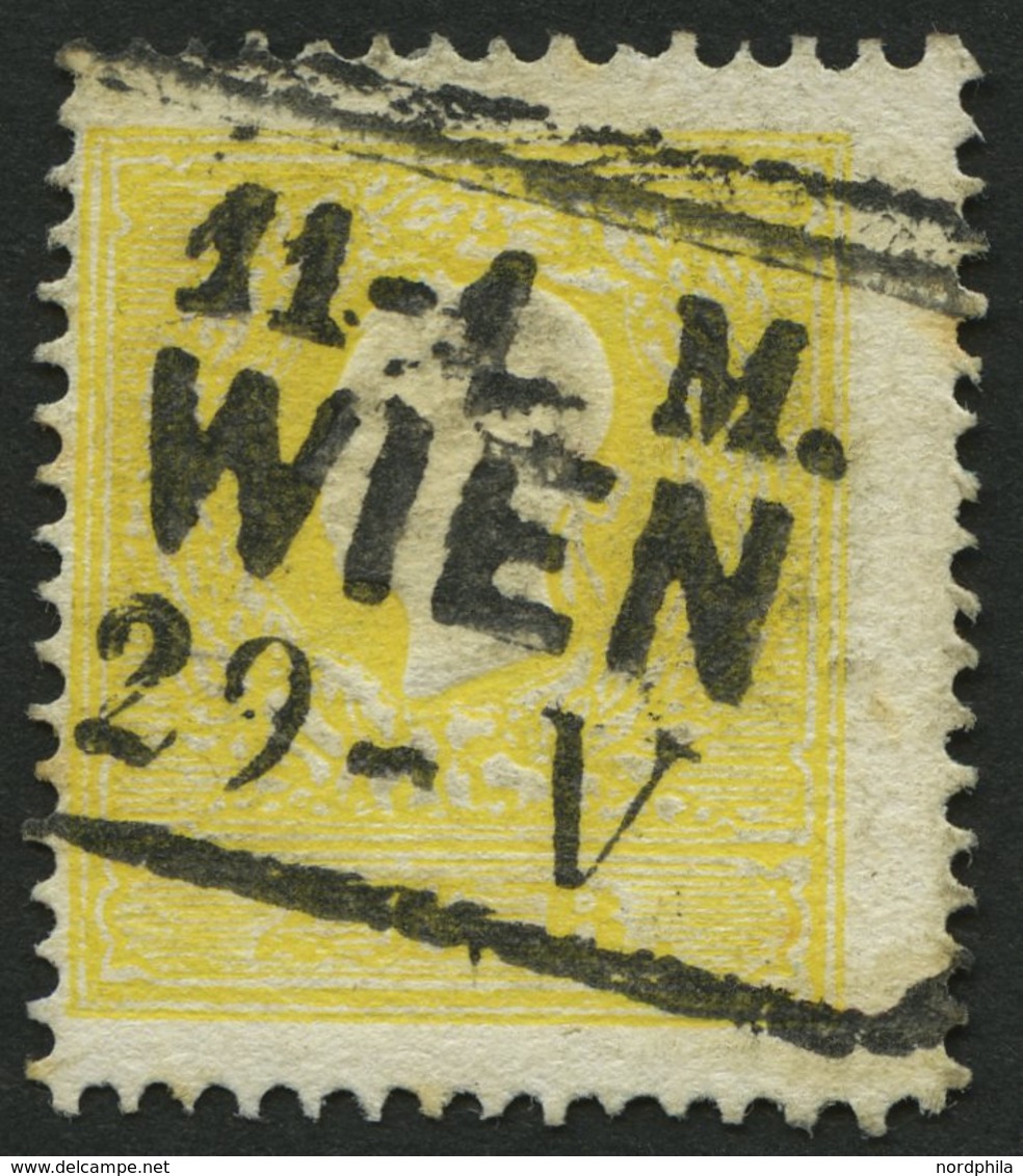 ÖSTERREICH 10IIa O, 1859, 2 Kr, Gelb, Type II, R3 WIEN, Befund Matl, Pracht - Used Stamps