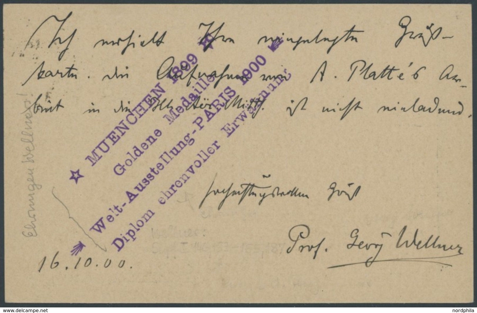ÖSTERREICH 1867-1918 1900, Eigenhändig Geschriebene 5 H. Ganzsachenkarte Von Prof. Georg Wellner (Mitbegründer Des Wiene - Used Stamps