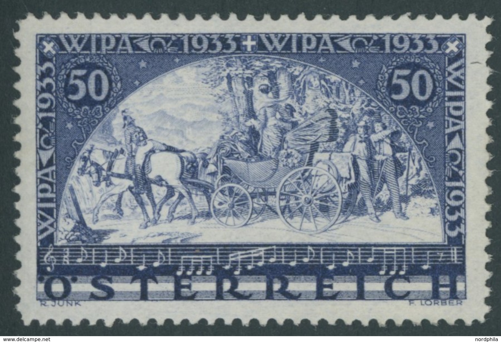 ÖSTERREICH 1918-1938 555A **, 1933, 50 G. WIPA, Gewöhnliches Papier, Postfrisch, Pracht, Mi. 320.- - Sonstige & Ohne Zuordnung