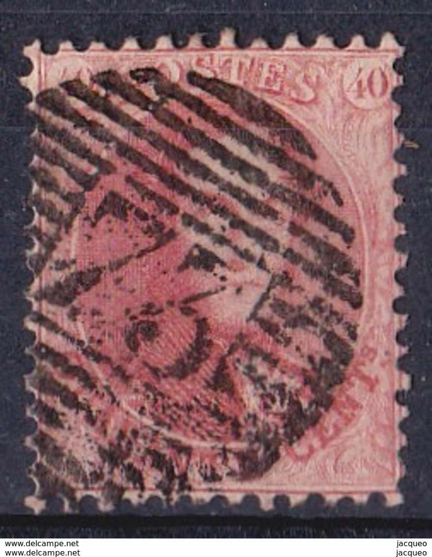 BELG  N°16 A   -  OBL. P 73  D.12 1/2 X 13 1/2    MEDAILLIONS DENTELES COTE 30,00 - 1863-1864 Medaillen (13/16)