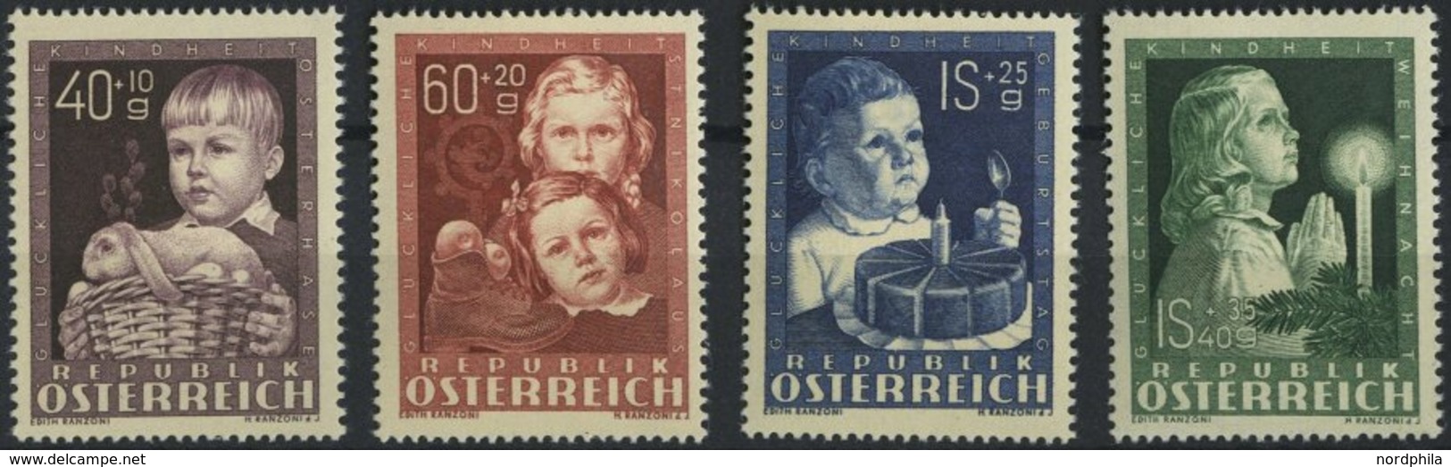 ÖSTERREICH 929-32 **, 1949, Glückliche Kindheit, Prachtsatz, Mi. 80.- - Otros & Sin Clasificación
