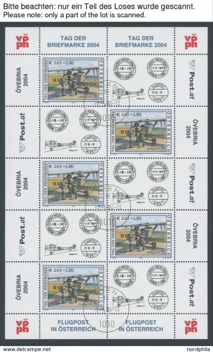 ÖSTERREICH AB 1950 A. 2460-2503KB O, 2004, Alle 4 Kleinbogen, Mit Ersttagsstempel, Pracht, Mi. 83.- - Used Stamps