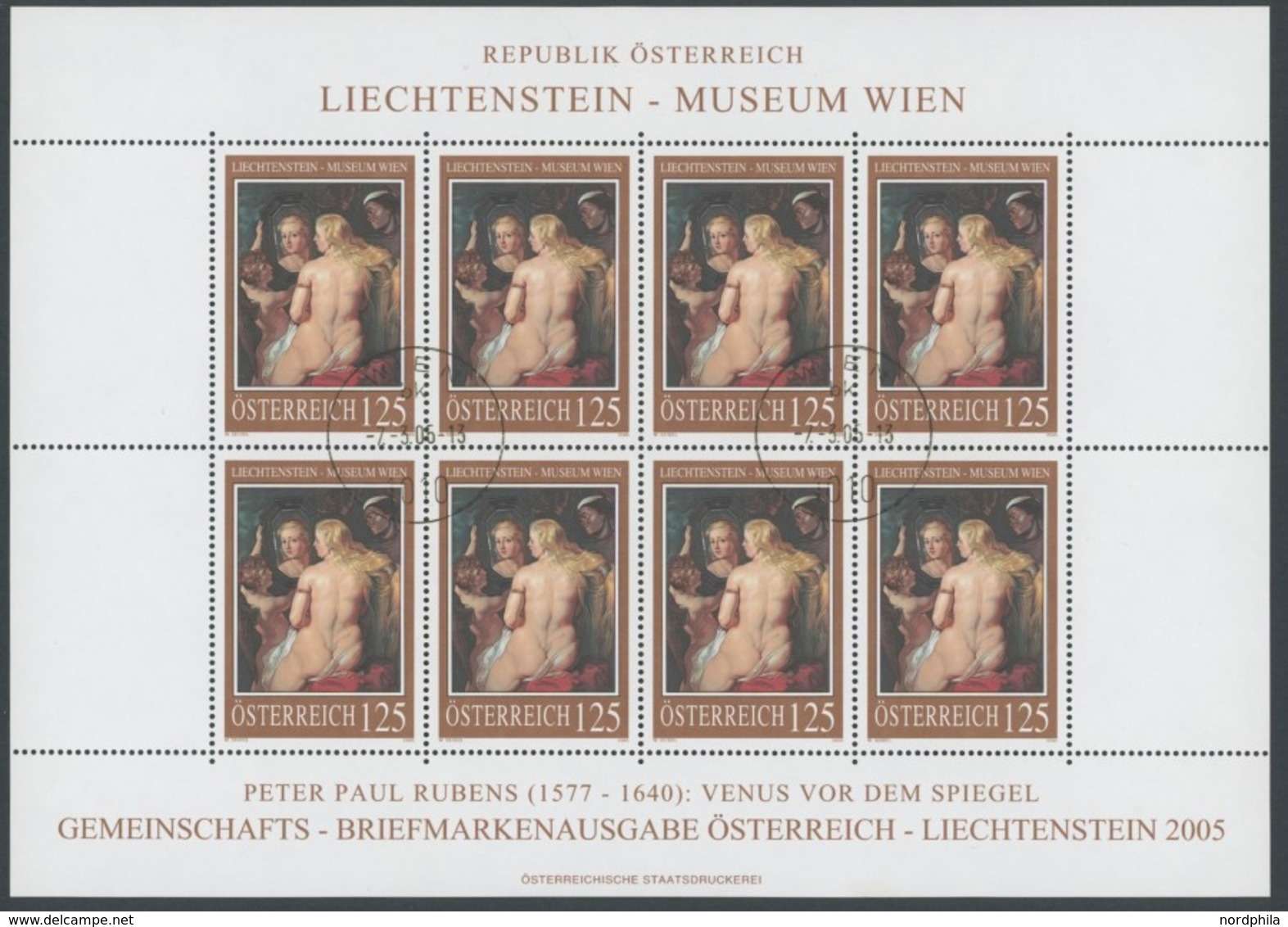 ÖSTERREICH AB 1950 2519,2532KB O, 2005, Gemälde Und Wasserflugzeug, Je Im Kleinbogen, Ersttagsstempel, Pracht, 70.- - Usados