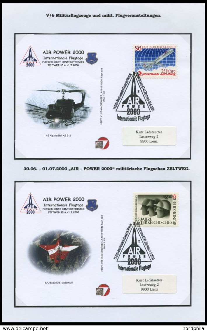 SONDERFLÜGE 1978-2003, 13 Verschiedene Sonderbelege Militärflugzeuge Und Militärische Flugveranstaltungen, Pracht - Otros & Sin Clasificación