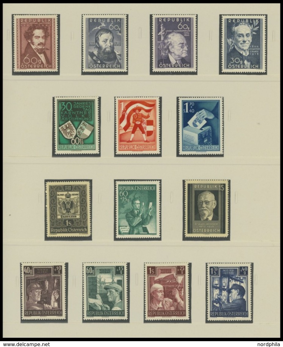 SAMMLUNGEN **, 1945-64, In Den Hauptnummern (ab Mi.Nr. 697) Komplette Postfrische Prachtsammlung Incl. Portomarken Im SA - Collections