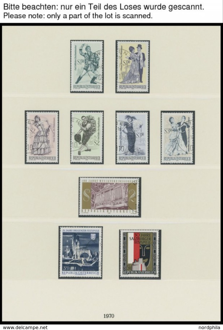 SAMMLUNGEN O, Komplette Gestempelte Sammlung Österreich Von 1968-75 Mit Ersttagsstempeln, Dazu Einige Unberechnete Ausga - Colecciones