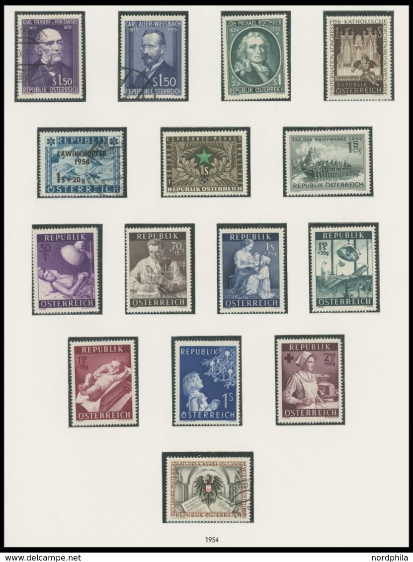 SAMMLUNGEN **,o , Fast Nur Postfrische Sammlung Österreich Von 1945-86 In 2 SAFE Falzlosalben Mit Vielen Guten Ausgaben, - Colecciones