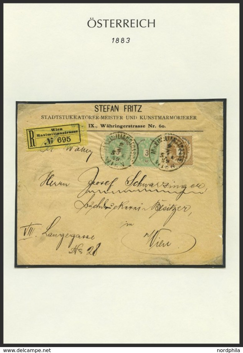 SAMMLUNGEN 44-47 BRIEF, 1883-89, Interessante Sammlung Doppeladler überwiegend Auf Briefen Und Ganzsachenkarten, Mit Mei - Collections