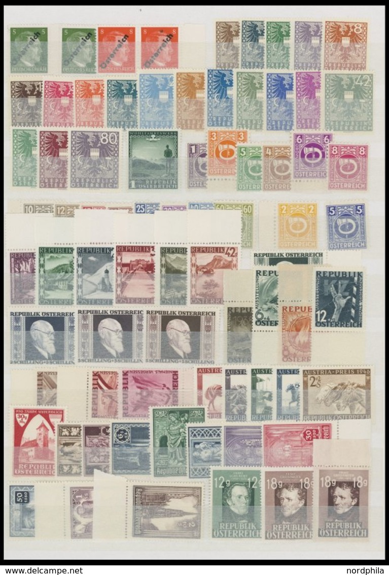 LOTS **, Postfrische Partie Österreich Von 1945-60 Mit Einigen Guten Ausgaben, U.a. Mi.Nr. 878-84, 937-40, 960-63, Dabei - Colecciones