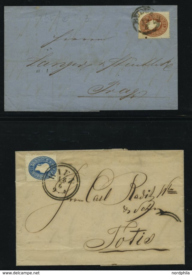 LOTS 19-22 BRIEF, 1860, 11 Briefe Franz Joseph, Meist Pracht - Colecciones