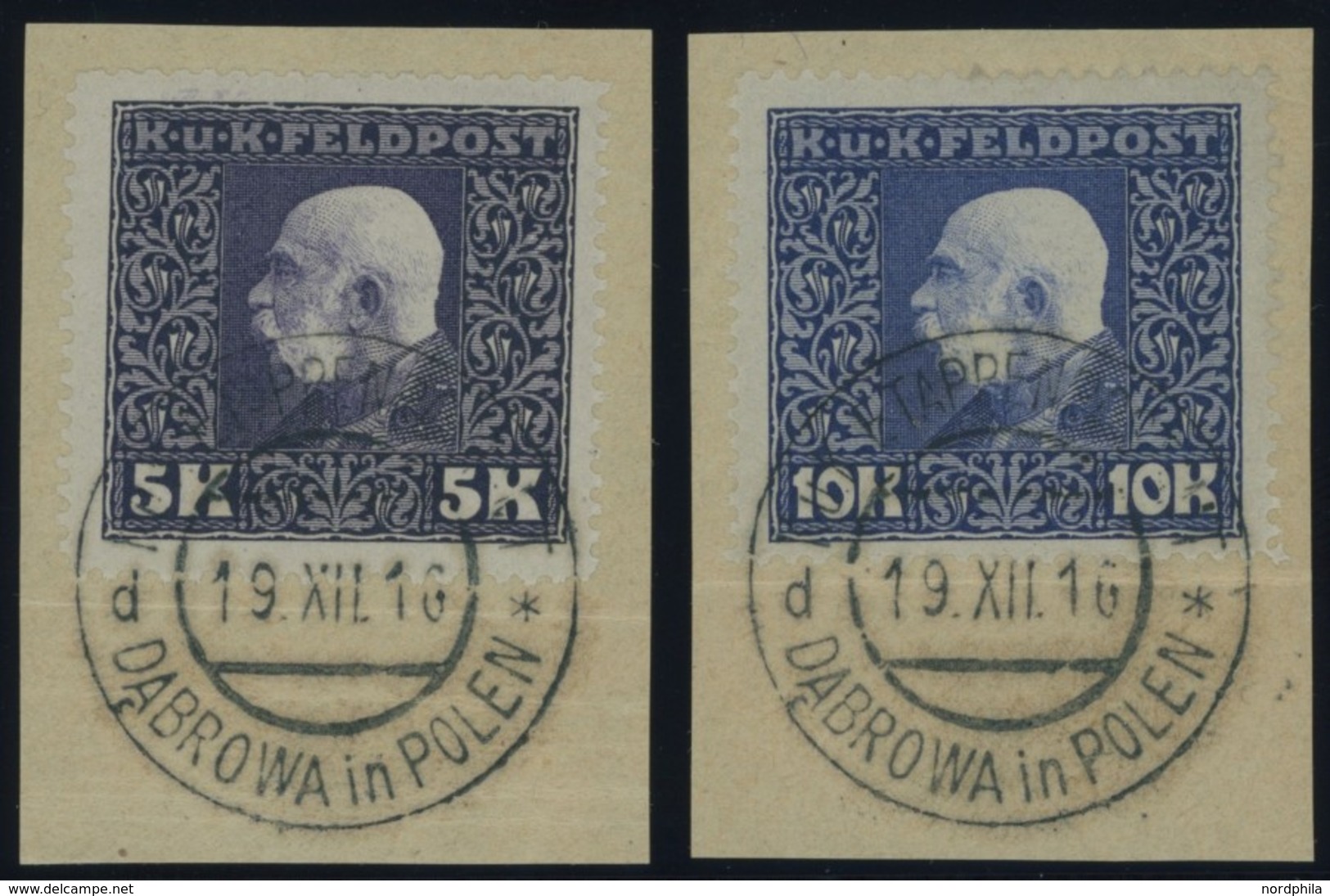 AT-HUNG. FELDPOST ALLG. AUSG. 47/8A BrfStk, 1915, 5 K. Violett Auf Hellgrau Und 10 K. Ultramarin Auf Grau, 2 Prachtbrief - Other & Unclassified