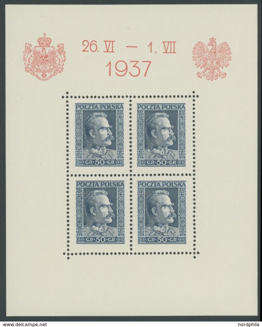 POLEN Bl. 2-4 **, 1937, Besuch Des Königs Von Rumänien, 3 Prachtblocks Mi. 150.- - Sonstige & Ohne Zuordnung