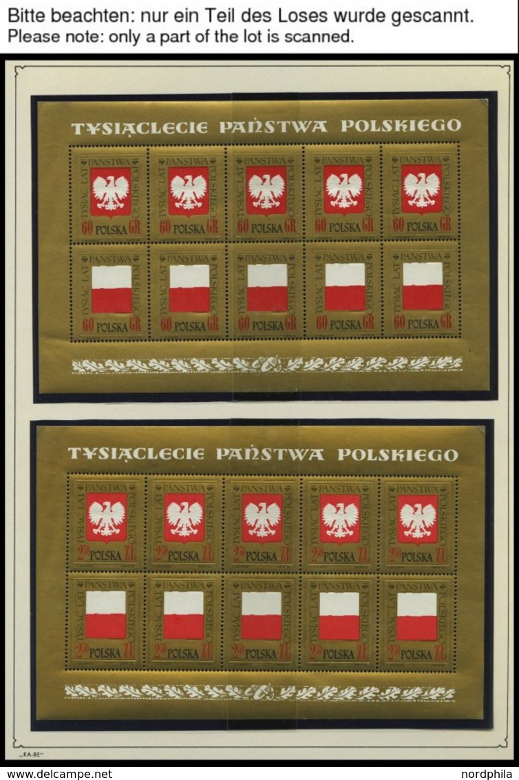 SAMMLUNGEN, LOTS **, Bis Auf Ein Paar Werte Der Jahre 1966/7 Komplette Postfrische Sammlung Polen Von 1966-70 Im KA-BE A - Sammlungen