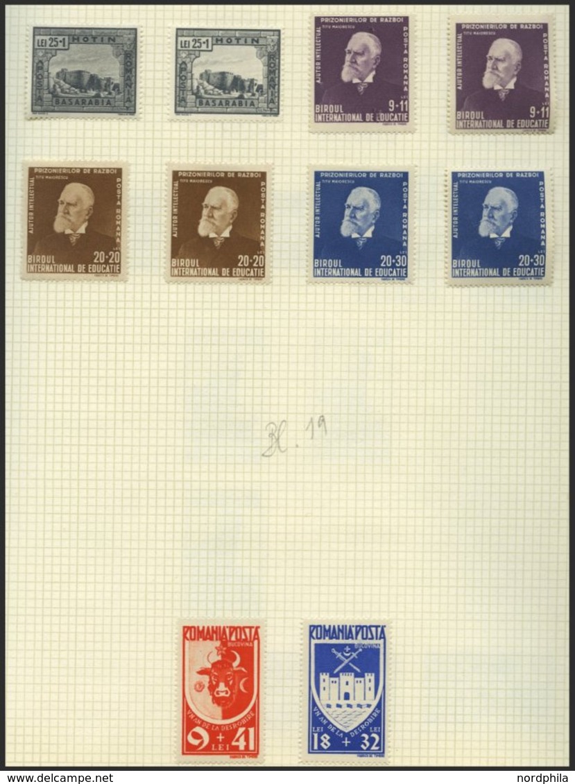 SAMMLUNGEN, LOTS o, *, gestempelte Sammlung Rumänien von 1903-76 in 2 Bänden mit einigen besseren Ausgaben, oftmals dopp