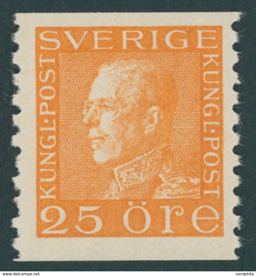 SCHWEDEN 186IIWA **, 1936, 25 Ö. Orange, Weißes Papier, Postfrisch, Pracht, Mi. 65.- - Used Stamps