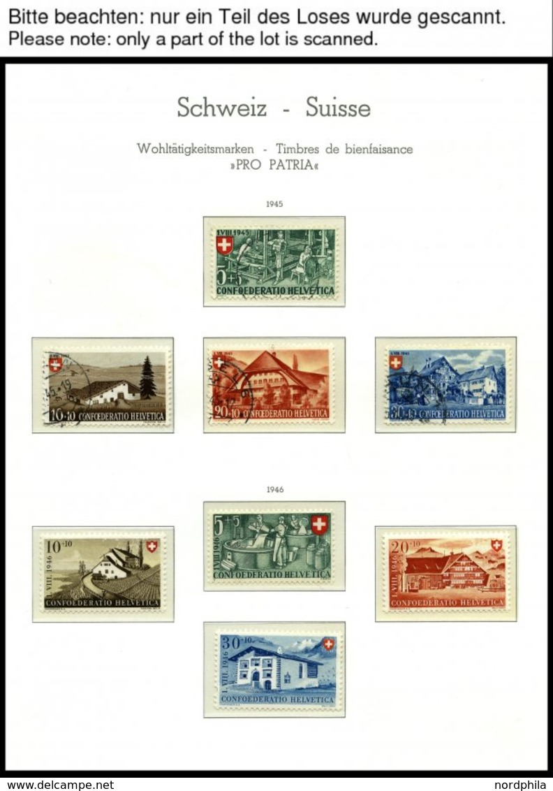 SAMMLUNGEN O,** , Sammlung Schweiz Von 1945-68 Mit Guten Mittleren Ausgaben Im Leuchtturm Falzlosalbum, Meist Prachterha - Sammlungen