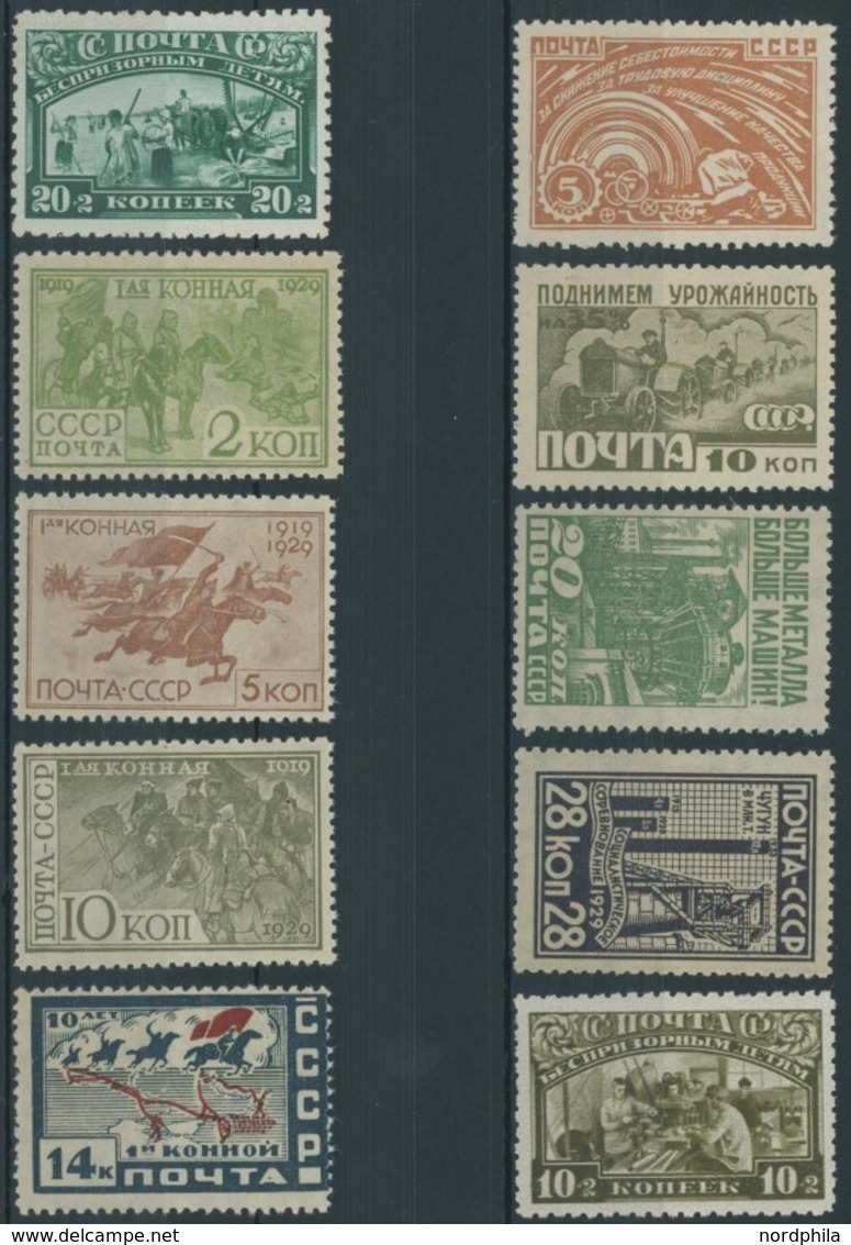 SOWJETUNION 379-88 **, 1929/30, 3 Postfrische Prachtsätze, Mi. 150.- - Otros & Sin Clasificación