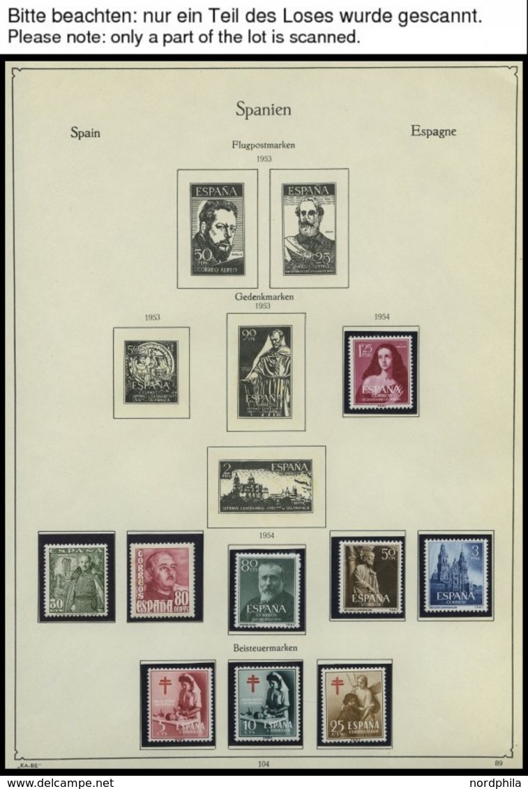 SPANIEN **, Komplette Postfrische Sammlung Spanien Von 1954-72 Im KA-BE Album, Prachterhaltung - Used Stamps