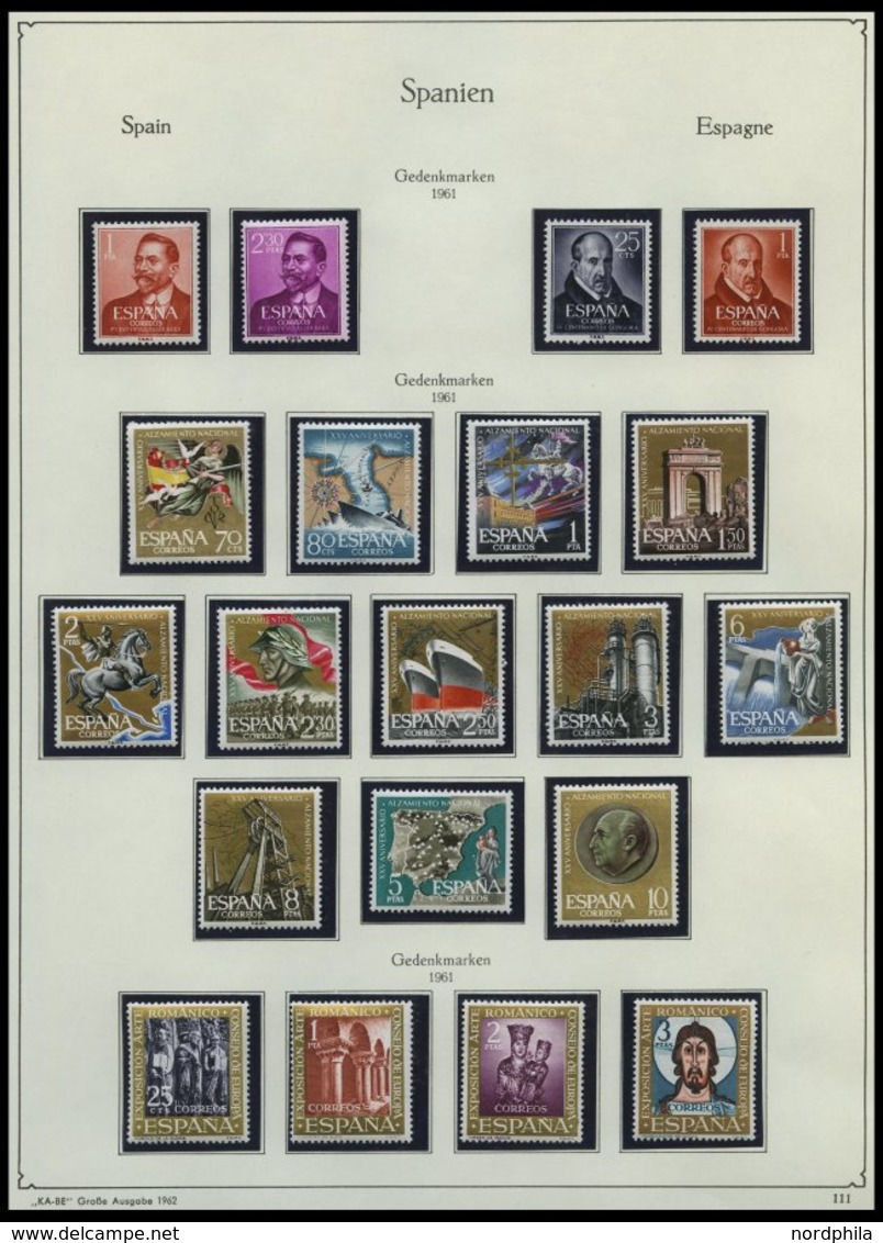 SPANIEN **, Komplette Postfrische Sammlung Spanien Von 1954-72 Im KA-BE Album, Prachterhaltung - Used Stamps