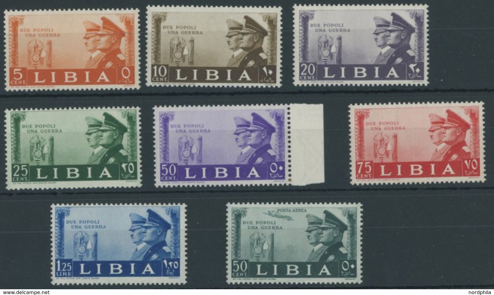 ITALIENISCH-LYBIEN 116-23 **, 1941, Deutsch-italienische Waffenbrüderschaft, Postfrischer Prachtsatz - Libia