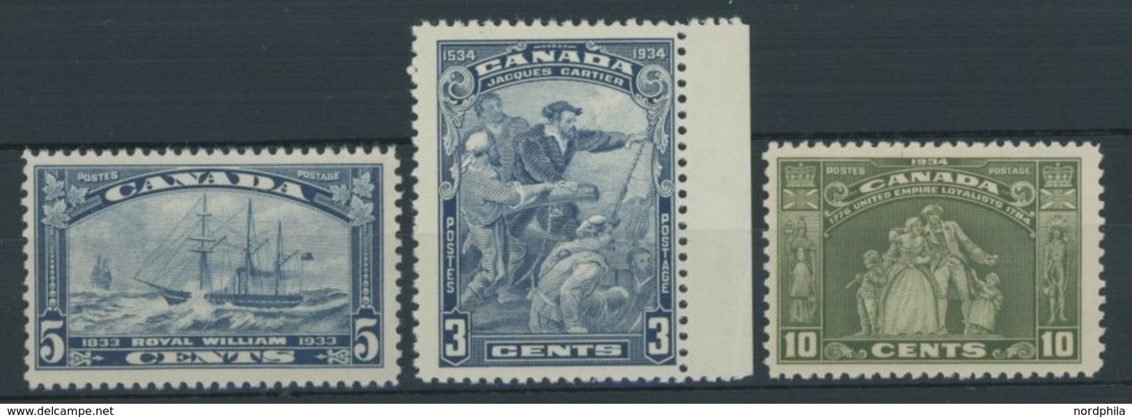 KANADA 174-76 **, 1933/4, 3 Postfrische Werte, Pracht - Nuevos