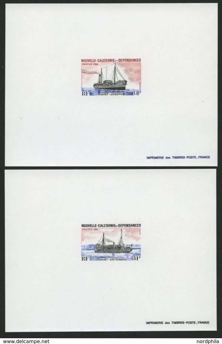 NEUKALEDONIEN 731/2EP (*), 1984, Schiffe, Je Auf Epreuves De Luxe, Pracht - Other & Unclassified