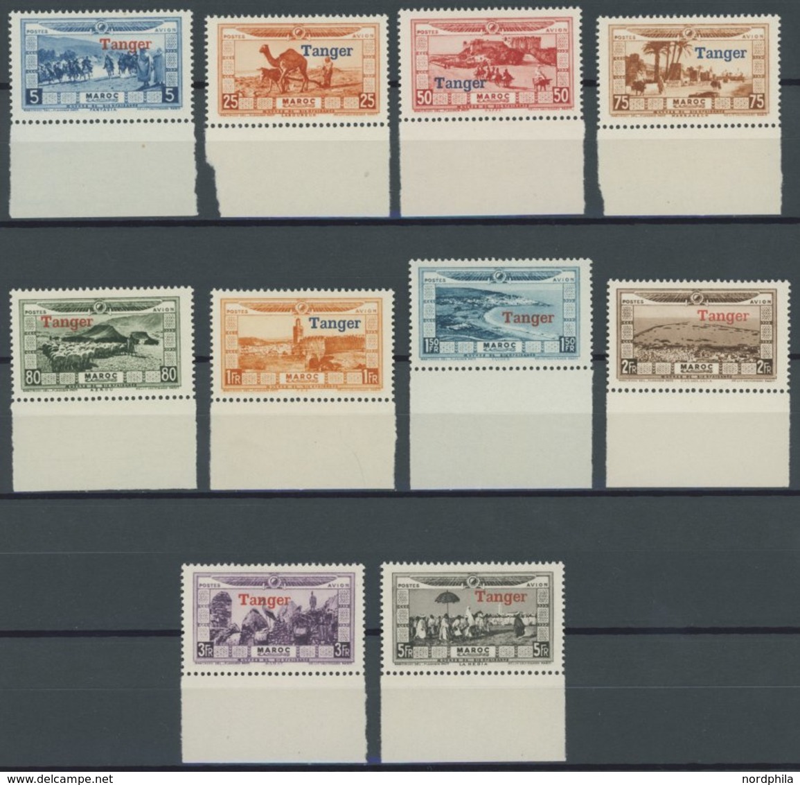 TANGER 19-28 **, 1929, Überschwemmungsopfer, Postfrischer Prachtsatz - Unused Stamps