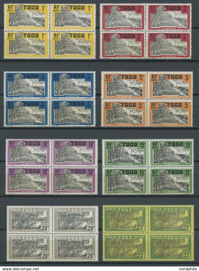 TOGO 65-84 VB **, 1924, Landwirtschaft In Viererblocks, Postfrischer Prachtsatz - Nuevos