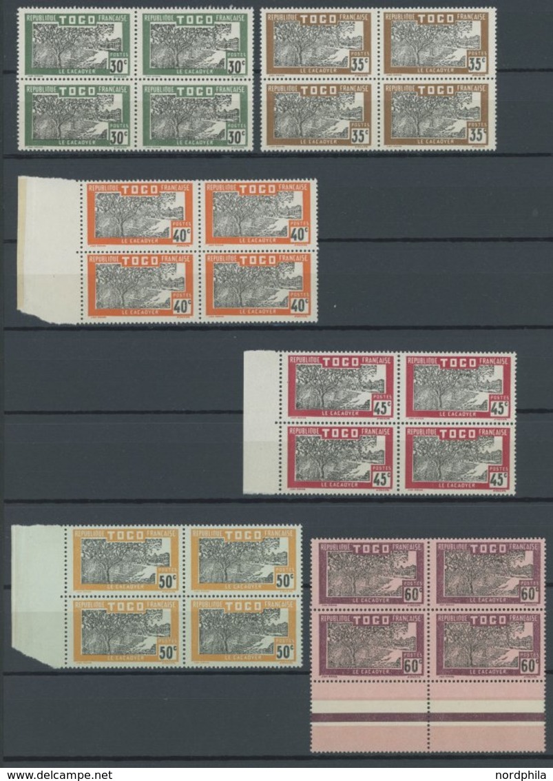 TOGO 65-84 VB **, 1924, Landwirtschaft In Viererblocks, Postfrischer Prachtsatz - Unused Stamps