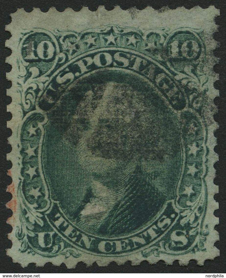 USA 20W O, Scott 96, 1861, 10 C. Washington, Waffeleinpressung Type VI, üblich Gezähnt Pracht, $ 250 - Used Stamps
