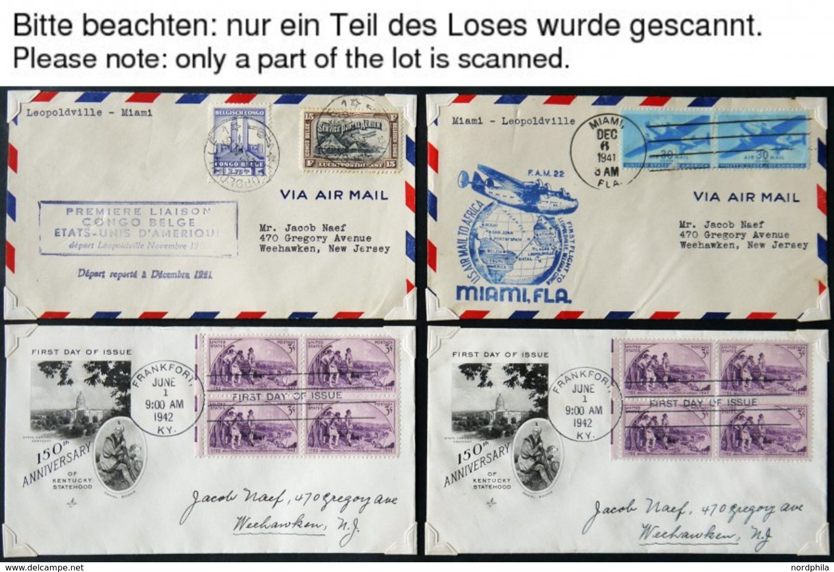 SAMMUNGEN, LOTS 1933-49, Sammlung Von 380 Belegen, Fast Nur FDC`s In 4 Großformatigen Alten Compact Cover Alben, Meist I - Colecciones & Lotes