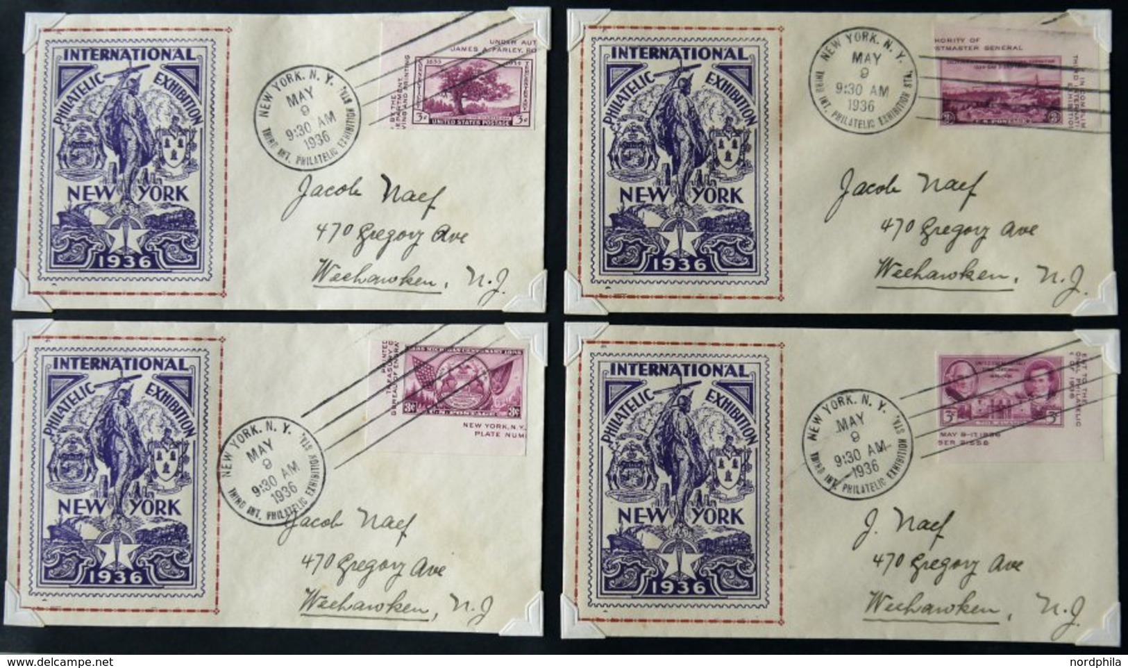 SAMMUNGEN, LOTS 1933-49, Sammlung von 380 Belegen, fast nur FDC`s in 4 großformatigen alten Compact Cover Alben, meist i