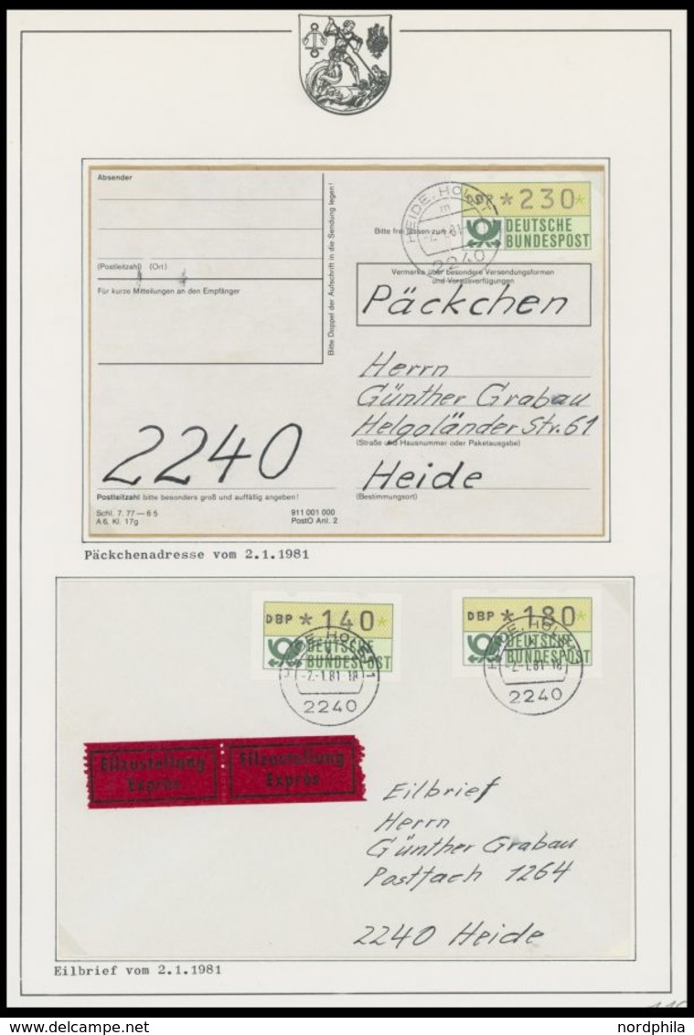 SLG., LOTS DEUTSCHLAND 1980-82, Heimatsammlung Heide in Holstein von über 90 modernen Belegen, meist Prachterhaltung