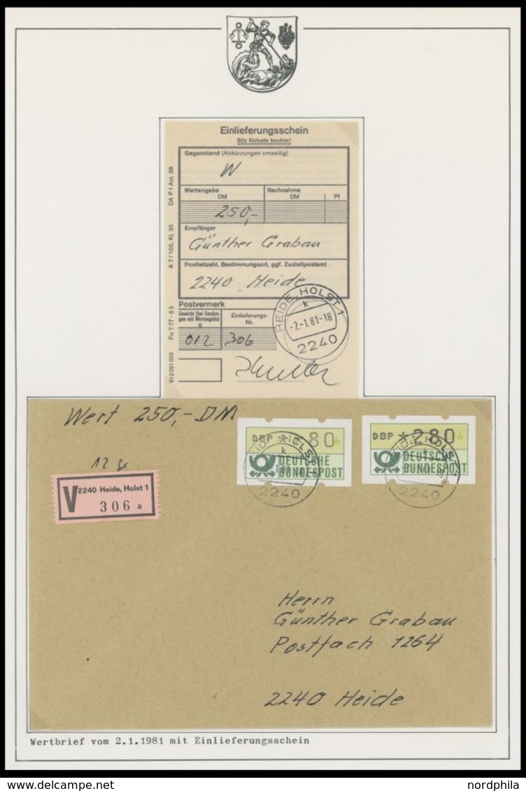 SLG., LOTS DEUTSCHLAND 1980-82, Heimatsammlung Heide in Holstein von über 90 modernen Belegen, meist Prachterhaltung