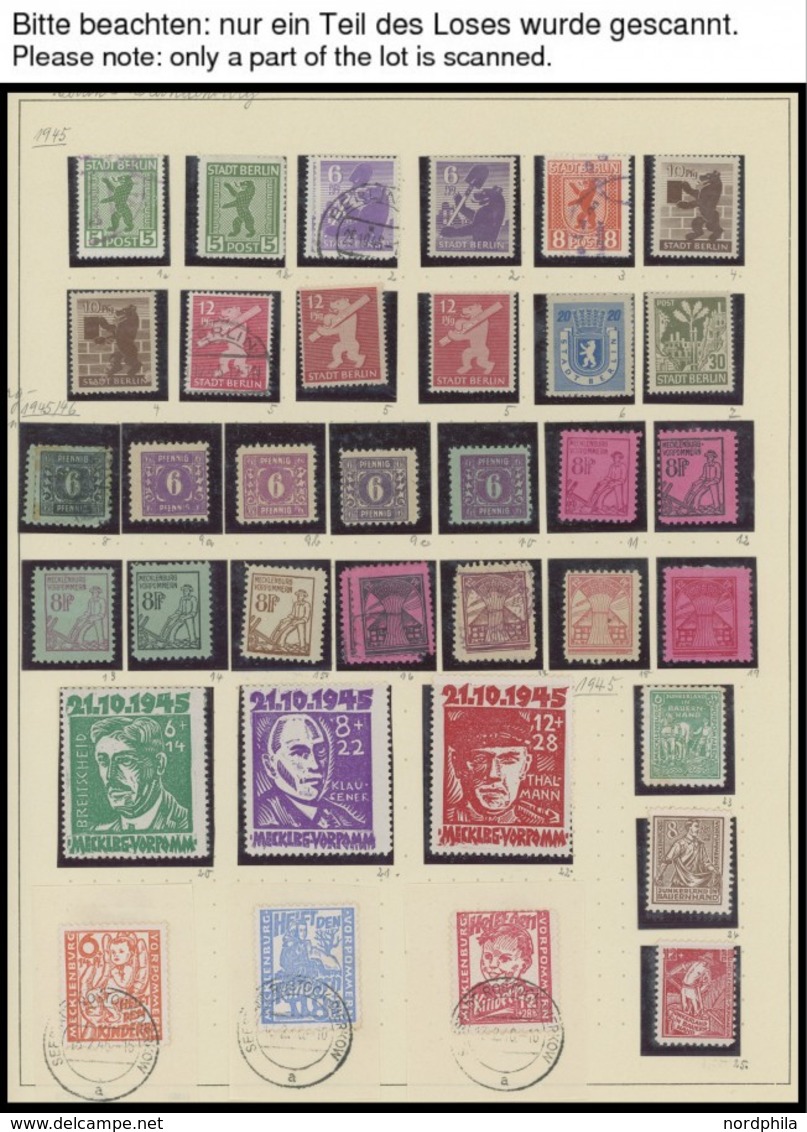 SLG., LOTS DEUTSCHLAND **,*,o , Sammlung SBZ Und DDR Bis 1988, Gemischt Gesammelt, SBZ Mit POTSCHTA **, Bl. 1t **, Großb - Collections