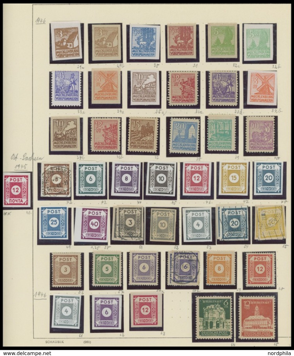 SLG., LOTS DEUTSCHLAND **,*,o , Sammlung SBZ Und DDR Bis 1988, Gemischt Gesammelt, SBZ Mit POTSCHTA **, Bl. 1t **, Großb - Collections