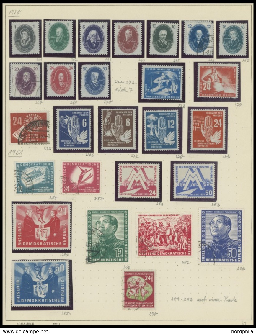 SLG., LOTS DEUTSCHLAND **,*,o , Sammlung SBZ Und DDR Bis 1988, Gemischt Gesammelt, SBZ Mit POTSCHTA **, Bl. 1t **, Großb - Collections