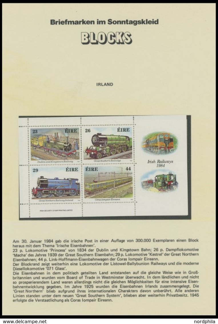 SLG. ALLE WELT **, 1983/4, Partie über 60 Verschiedener Postfrischer Blocks Und Kleinbogen Europa Und Etwas DDR, Prachte - Other & Unclassified