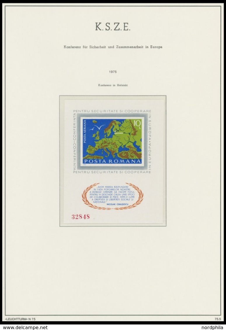 EUROPA UNION **, Komplette Postfrische Sammlung Gemeinschaftsausgaben Von 1956-77 In 2 Leuchtturm Falzlosalben, Dazu Nat - Sammlungen